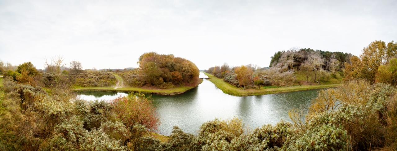panoramabeeld van het kraaienbos bij ingang Zandvoortselaan.