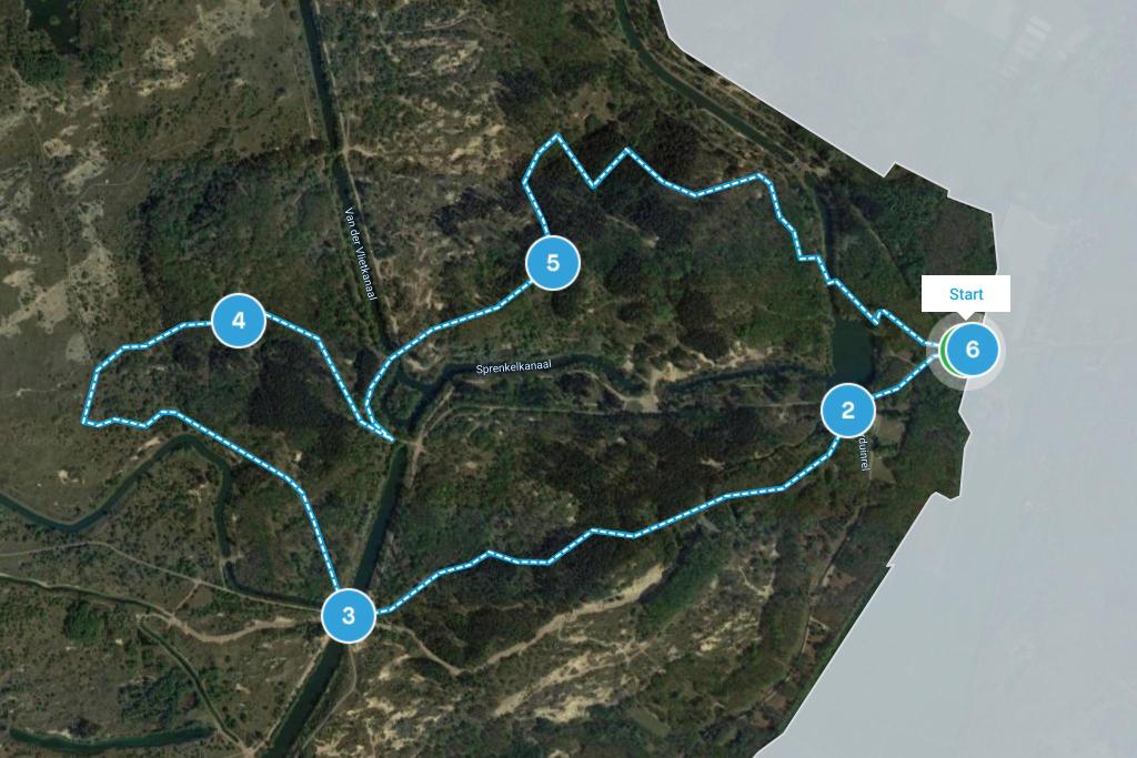 Wandelroute oranjepaaltjes