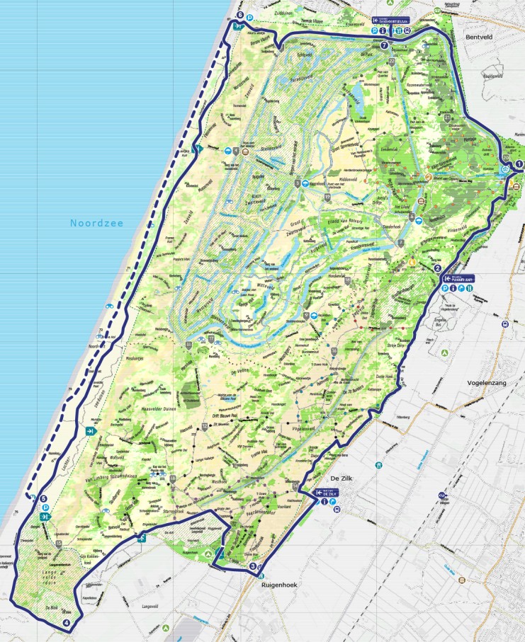 Plattegrond van deze route