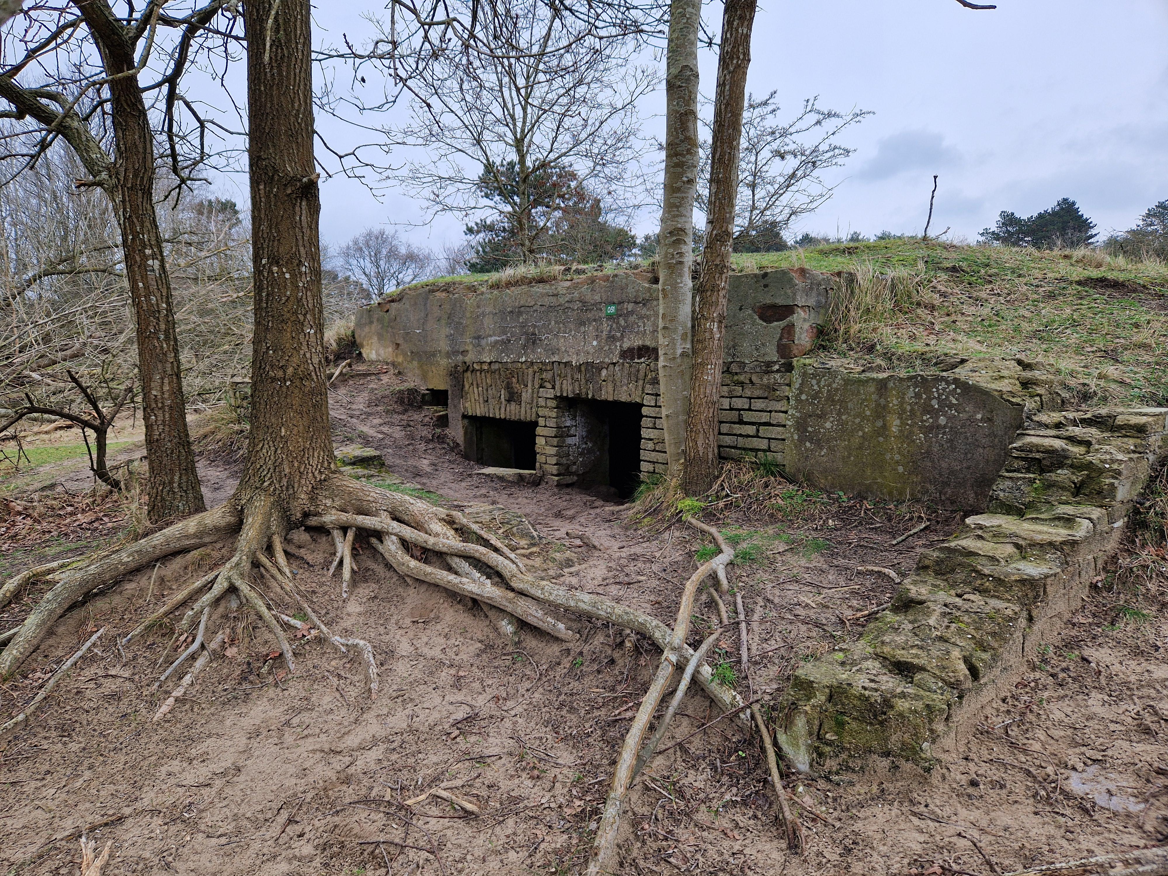 Bunker uit de Tweede Wereldoorlog ligt verscholen in het duin.