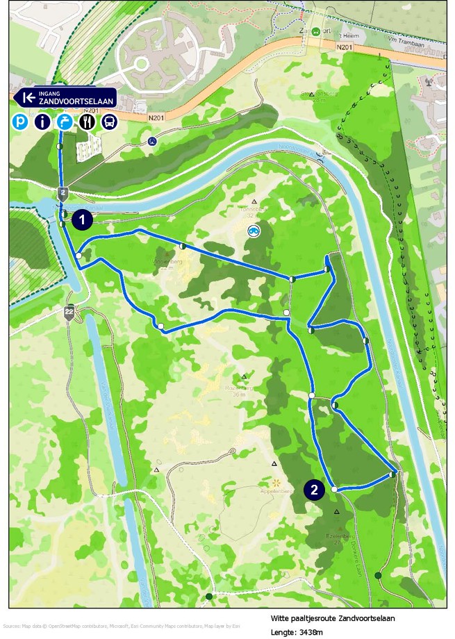plattegrond van een route.