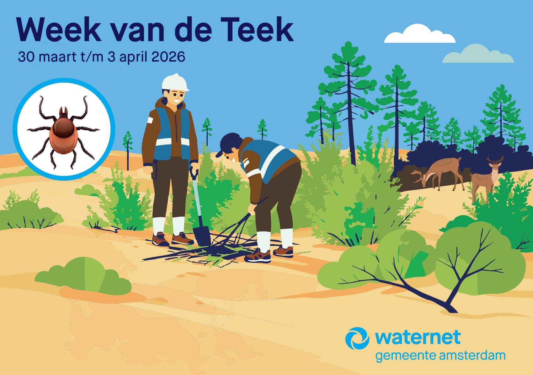 Illustratie van mensen die in de natuur werken