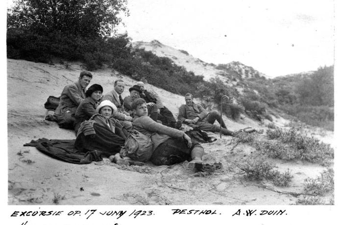 Historische afbeelding excursie AWD 1923